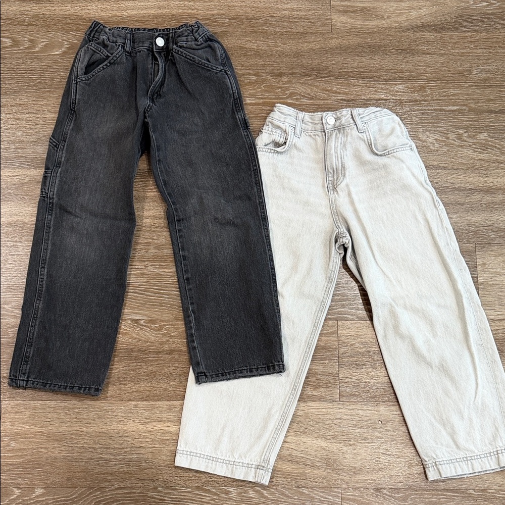 Zara Kids Black and Gray Jeans